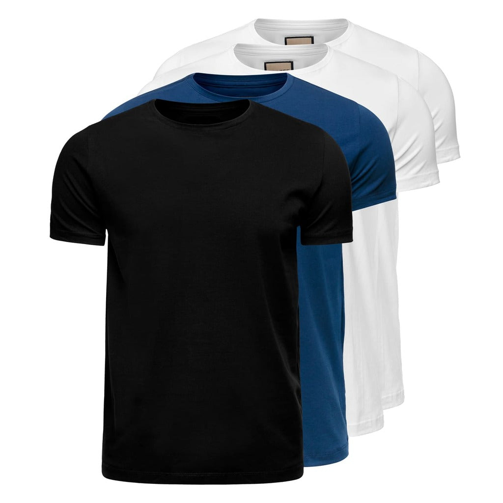 Kit 4 Camisetas Algodão Egípcio